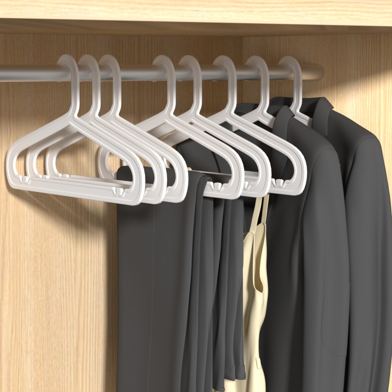 Non-slip plastic hanger for home use, trousers, crooked storage system