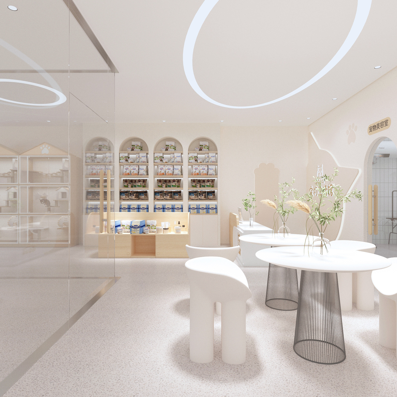 整店输出 宠物店猫咖 货架展示柜001