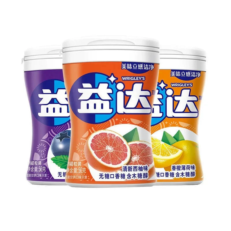 Chewing gum 40 tablets (56 g), assorted fruit flavors value pack, fresh multi-flavor sachet