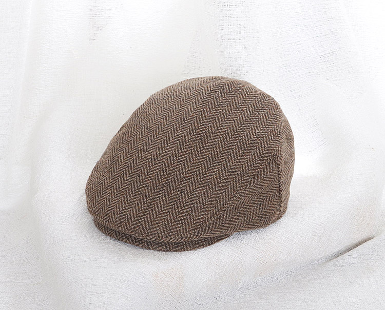 Unisex Newsboy Cap Herringbone Vintage Octagonal Hat For Couples_voghion.com