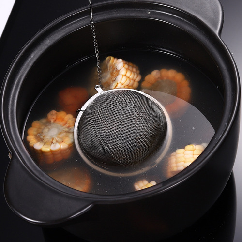 304 stainless steel seasoning ball, braising ball, hot pot flavor, household tea brewing filter tea strainer, kitchen small tools, wholesale