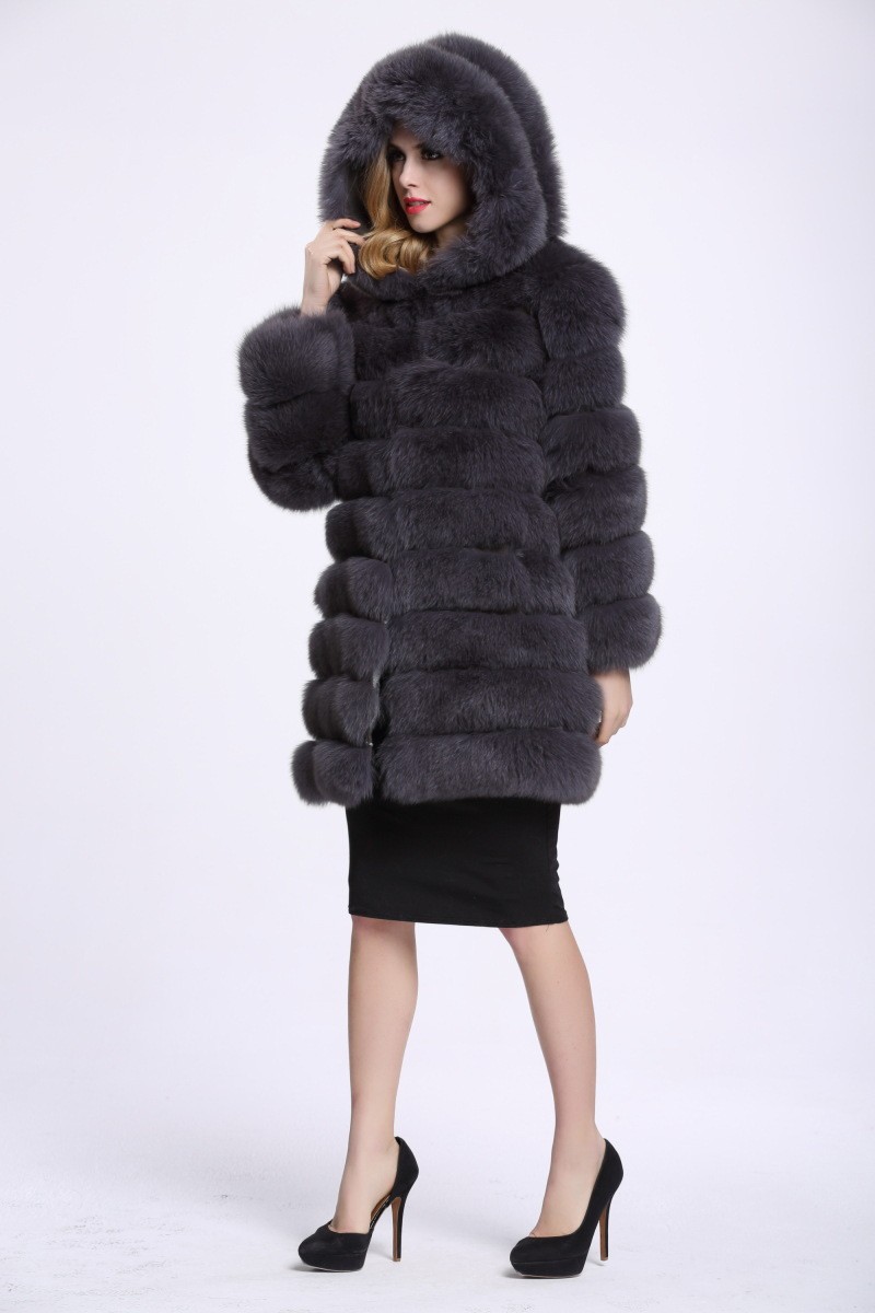 Women's Clothing Haining fur fox fur coat new long women's leisure long sleeved warm coat_voghion.com