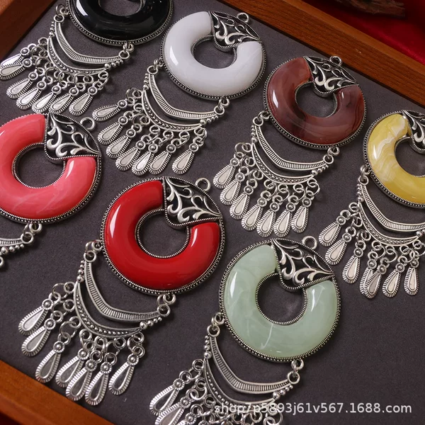 Retro Ethnic Style Tassel Pendant Alloy Chinese Style Clothing Accessories Mongolian Xizang Forehead Ornament Women's Clothing Accessories