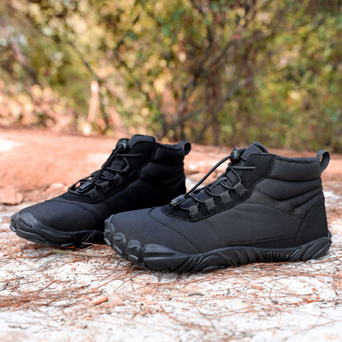 Factory direct sales of new autumn and winter men's cotton shoes with velvet, waterproof, non-slip, shock-absorbing snow boots for couples, high-top cotton boots