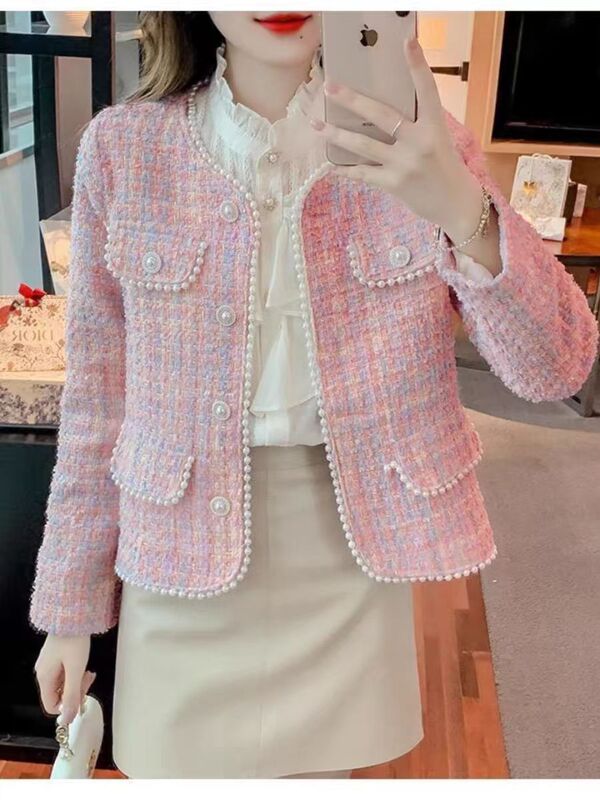 Celebrity Short Style Jacket for Women, Spring, Autumn and Winter New Style, Small French Style High-End Beaded Top Jacket Celebrity Short Style Jacket for Women, Spring, Autumn and Winter New Style, Small French Style High-End Beaded Top Jacket