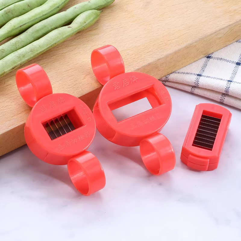 Cortador de cuerno de frijol grande hogar manivela de frijol de riñón cepillado tapón de frijol corte de frijol cortador de cuerno cortador de vegetales multifunción