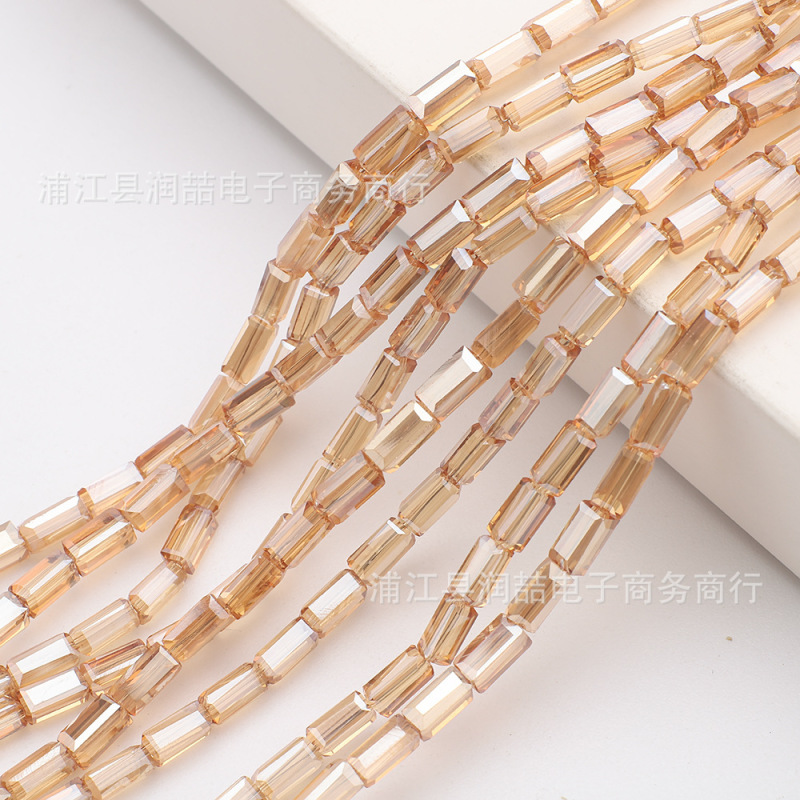 カットクリスタルガラス長方形ビーズDIYジュエリーアクセサリーネックレスイヤリングヘアアクセサリー衣料品アクセサリービーズクリスタルビーズ|undefined