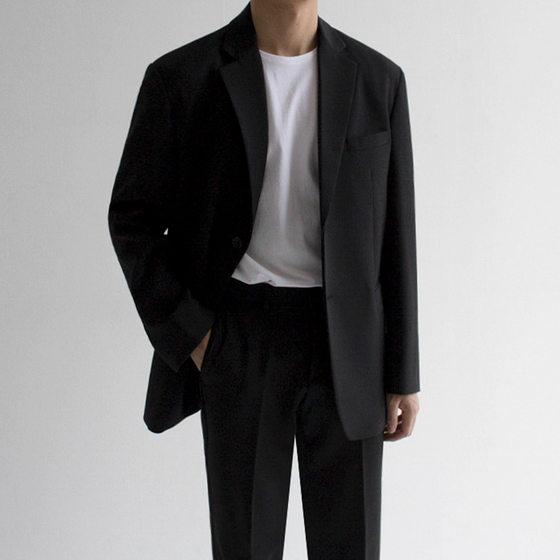 MYQ Autumn New Suit Men's Korean Loose Fashionable British Casual Small Suit Jacket