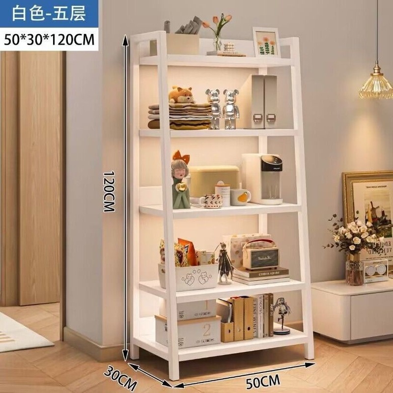 置物架书架Ins落地卧室家用简约现代铁艺收纳展示架靠墙书架钢架|undefined