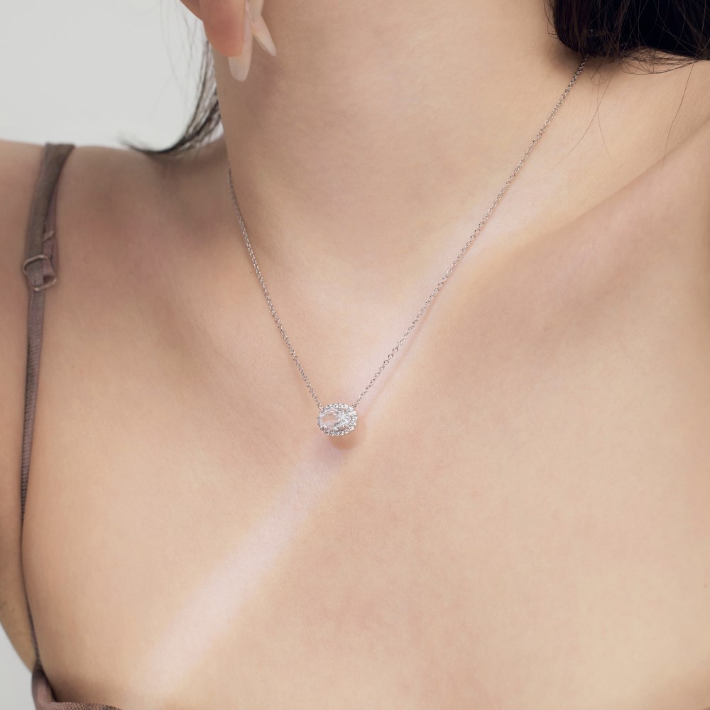 Holiday, Daily Occasion 925 Sterling Silver Plating Geometric Pendant Necklace