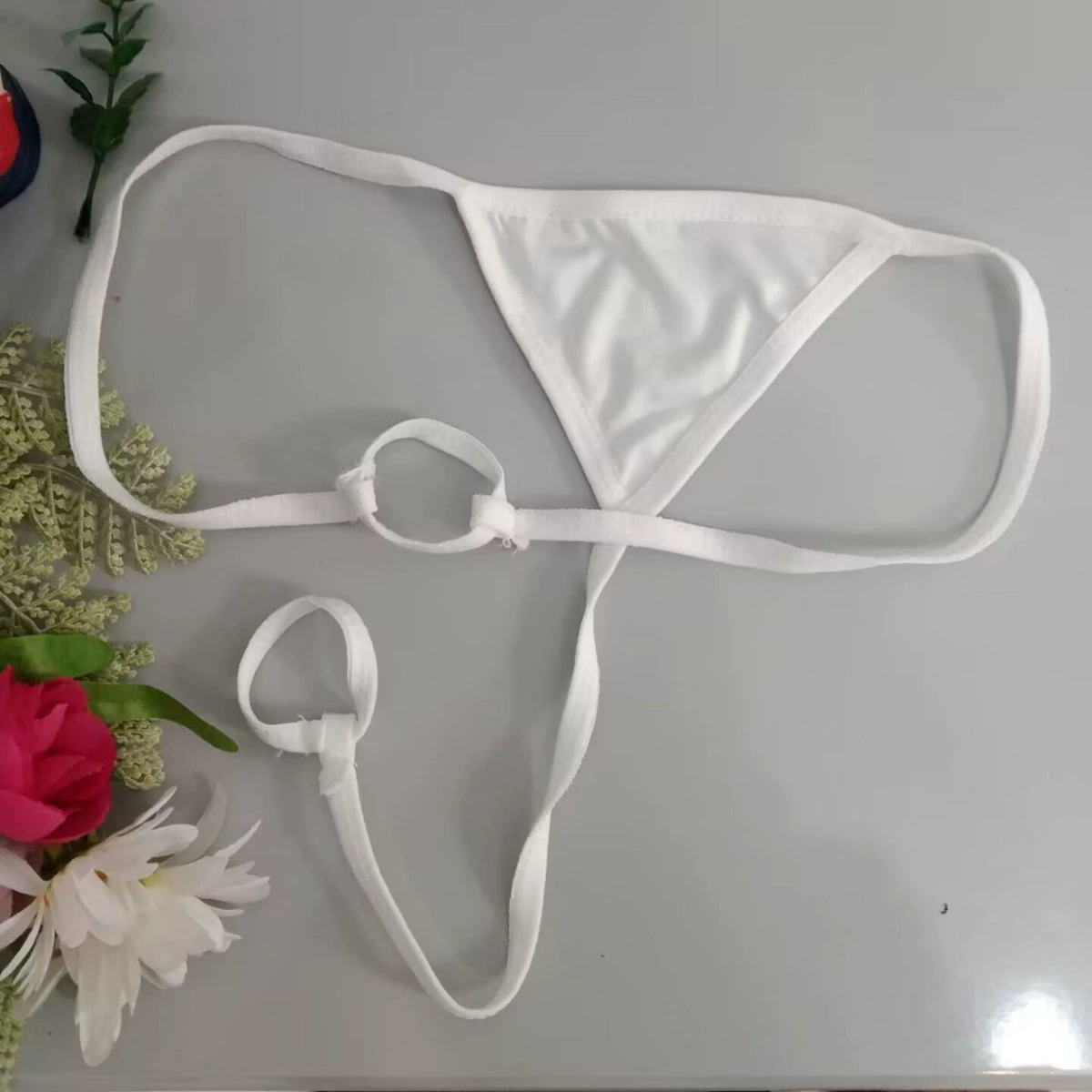Интересный внешний товар Гу Рао мужские сланцы с thong - sexy T-Back двойное кольцо JJ трусы, цельный комплект, цветной