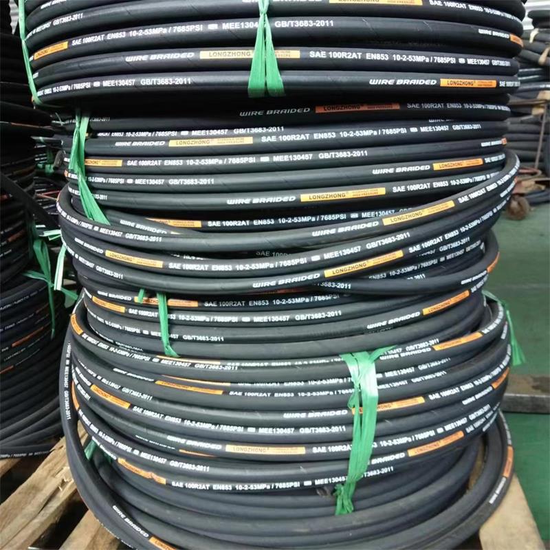 厂家供应液压油管 高压油管钢丝编织胶管DN10--2P