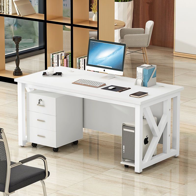 Escritorio de oficina simple y moderno, escritorio de escritorio simple, dormitorio doméstico, escritorio de escritorio simple, escritorio de computadora de oficina de personal corporativo
