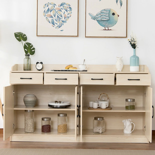 Modern Minimalist Foreign Trade Cabinet with Large Capacity Storage, Sideboard, Cupboard, Tea Cabinet, Medium-Density Fiberboard Assembled Furniture