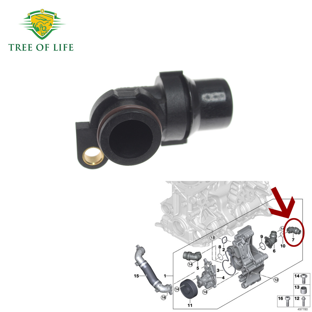 11518482255,11 51 8 482 255,8482255 Conector de bomba de agua BMW