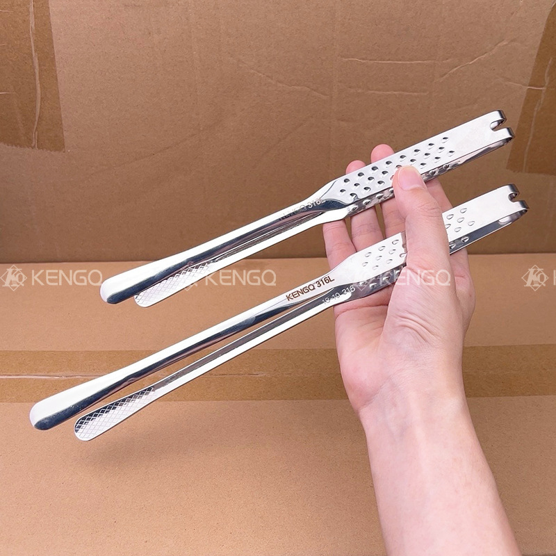 316L acero inoxidable abrazadera de barbacoa de estilo coreano cocina doméstica multifuncional abrazadera de comida buffet abrazadera de filete a prueba de quemaduras