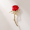 Scandinavian red brooch for St. Valentine's Day, high-end pin for beloved lapel pin, Japanese and Korean, wholesale, Birthday gift