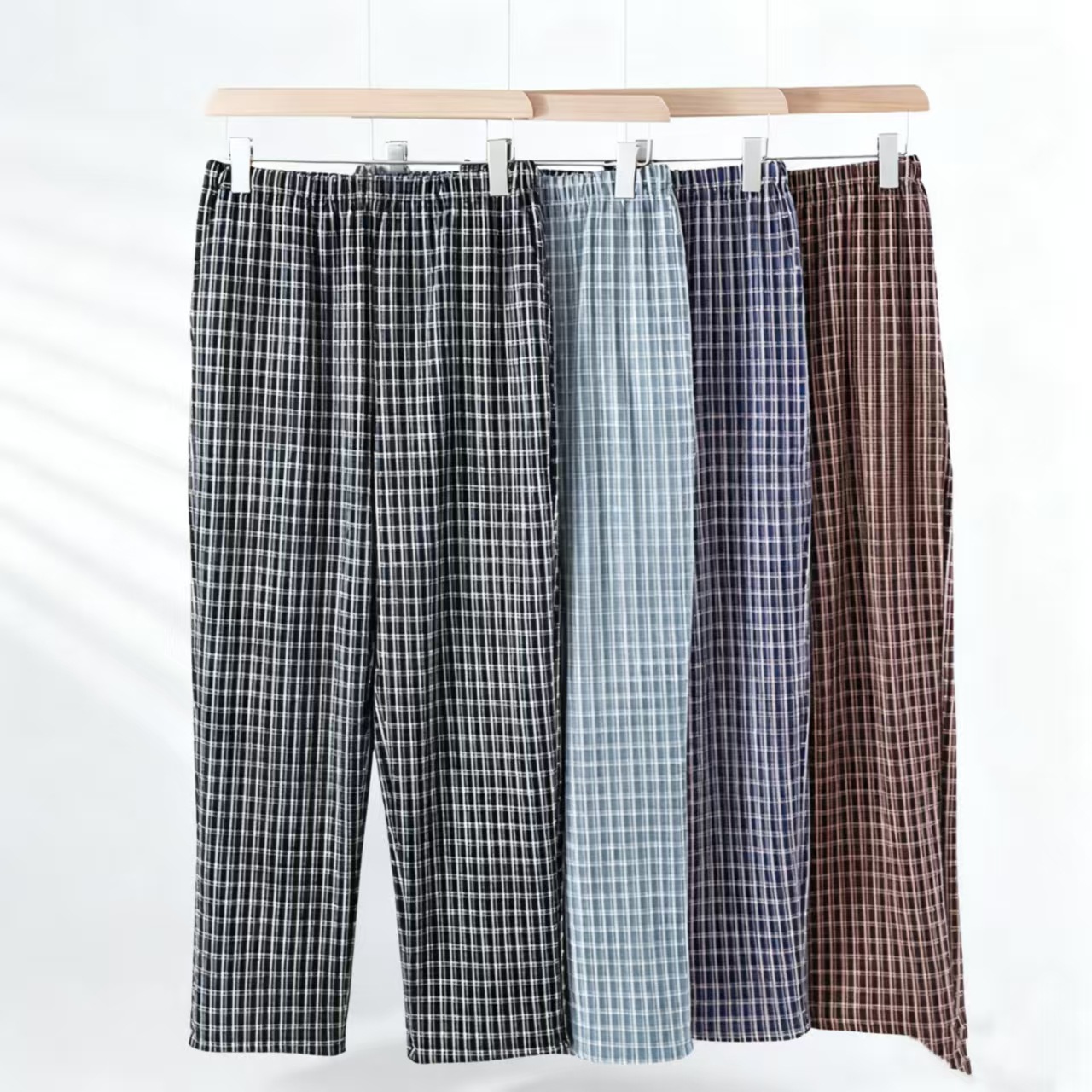 睡裤男士秋冬款德绒磨毛保暖大码宽松长裤单裤加绒加厚家居裤