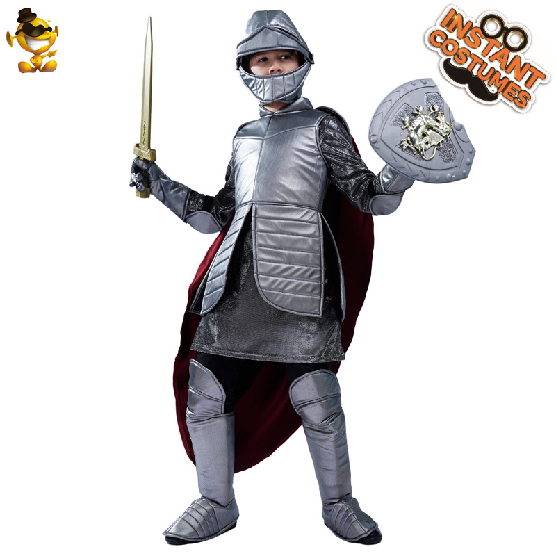 Halloween niño pequeño armadura romana Guerrero traje niño Guerrero romano Cosplay Festival traje de rendimiento