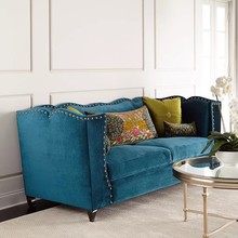 美式古典简约现代单人组合地中海酒店会所客厅休闲沙发田园风光