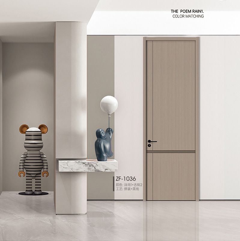 Puerta de madera sin pintura puerta de hotel puerta de ingeniería puerta de madera puerta de dormitorio insonorizada puerta de dormitorio puerta de madera sólida puerta de conjunto