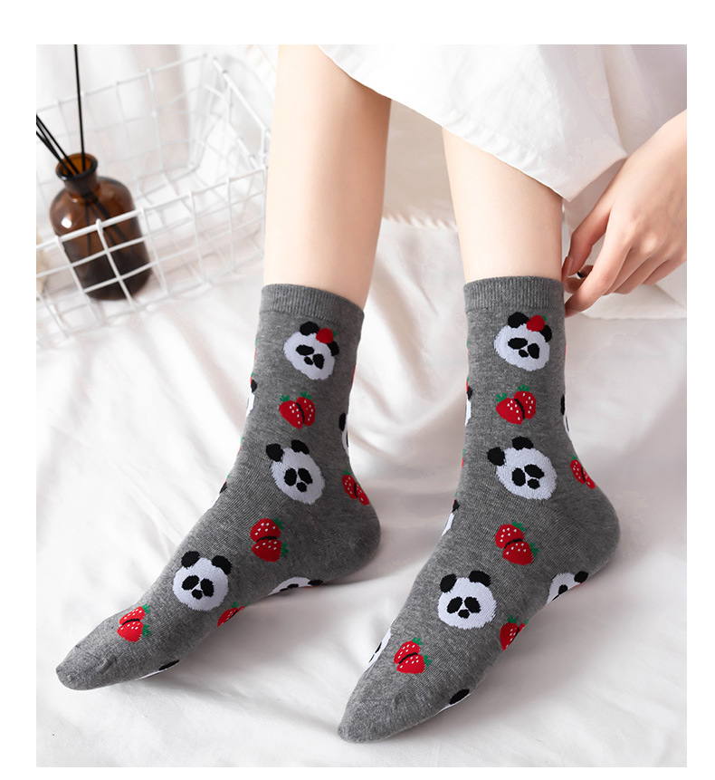 Japanese Style Style Japanese Style Women's Cartoon Fruit Cotton Crew Socks A Pair