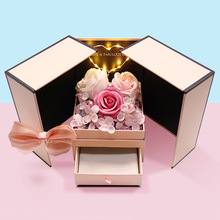 廠家現貨情人節led燈光禮盒 創意香皂花口紅盒 生日禮物飾品包裝