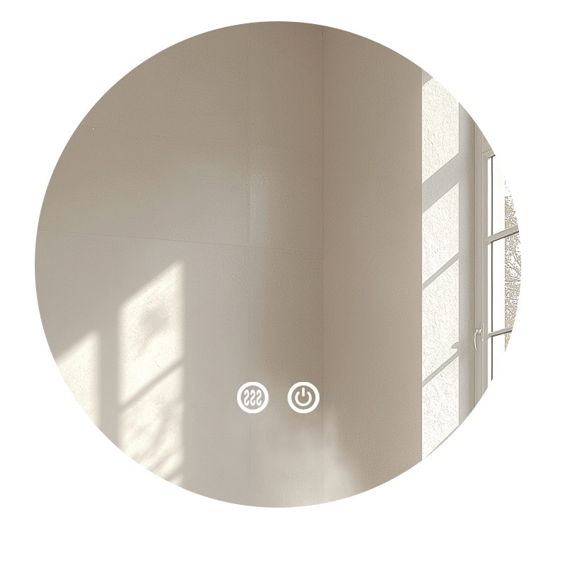 Baño inteligente redondo retroiluminado espejo led inodoro espejo anti-nebble lavabo espejo de maquillaje pared colgante