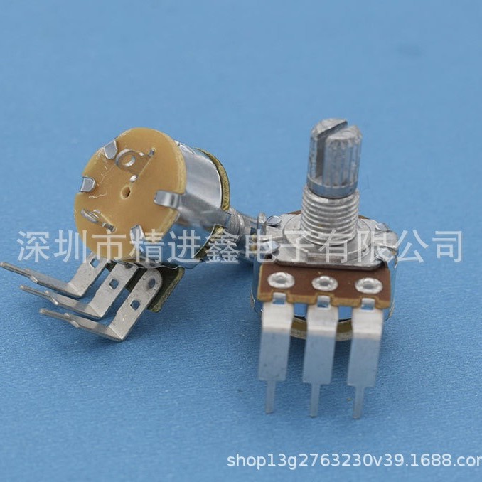 WH148圆形开关1610NS电位器金属柄直脚五七弯调光调速全球速发