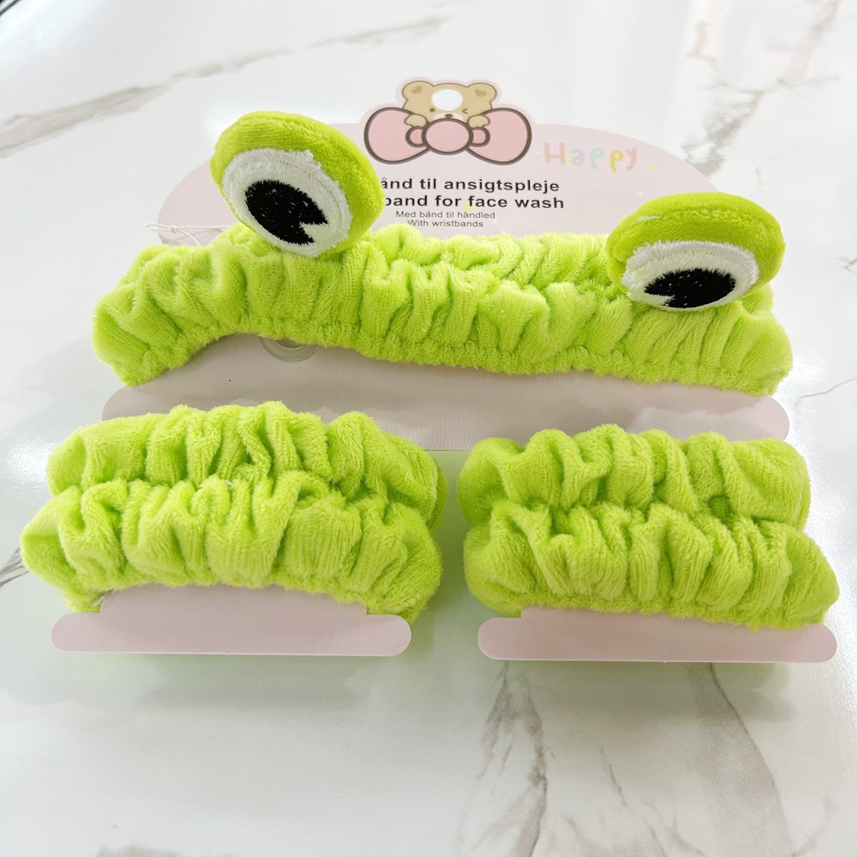 Banda de cabello de moda con tarjeta de papel dulce decoración de animales pequeños de peluche de lavado banda de cabello de dibujos animados correa de muñeca tridimensional