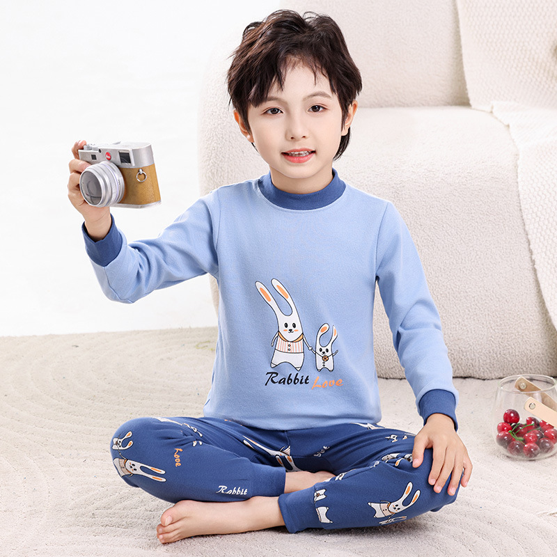 타오중링 속옷 세트) 파란색 바탕에 토끼 두 마리