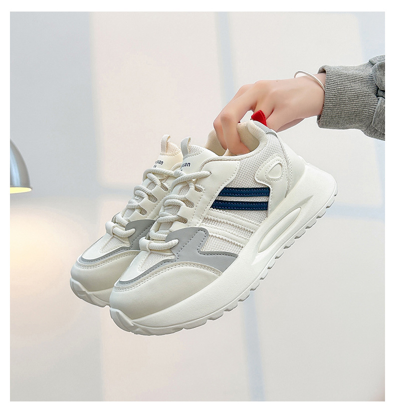 Ins version coréenne papa à semelles épaisses 2024 automne nouvelle photographie de rue étudiant chaussures de sport de course hauteur augmentant_voghion.com