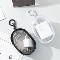 充电器数据线收纳袋pvc透明绕线便携随身外出耳机收纳 手机整理袋