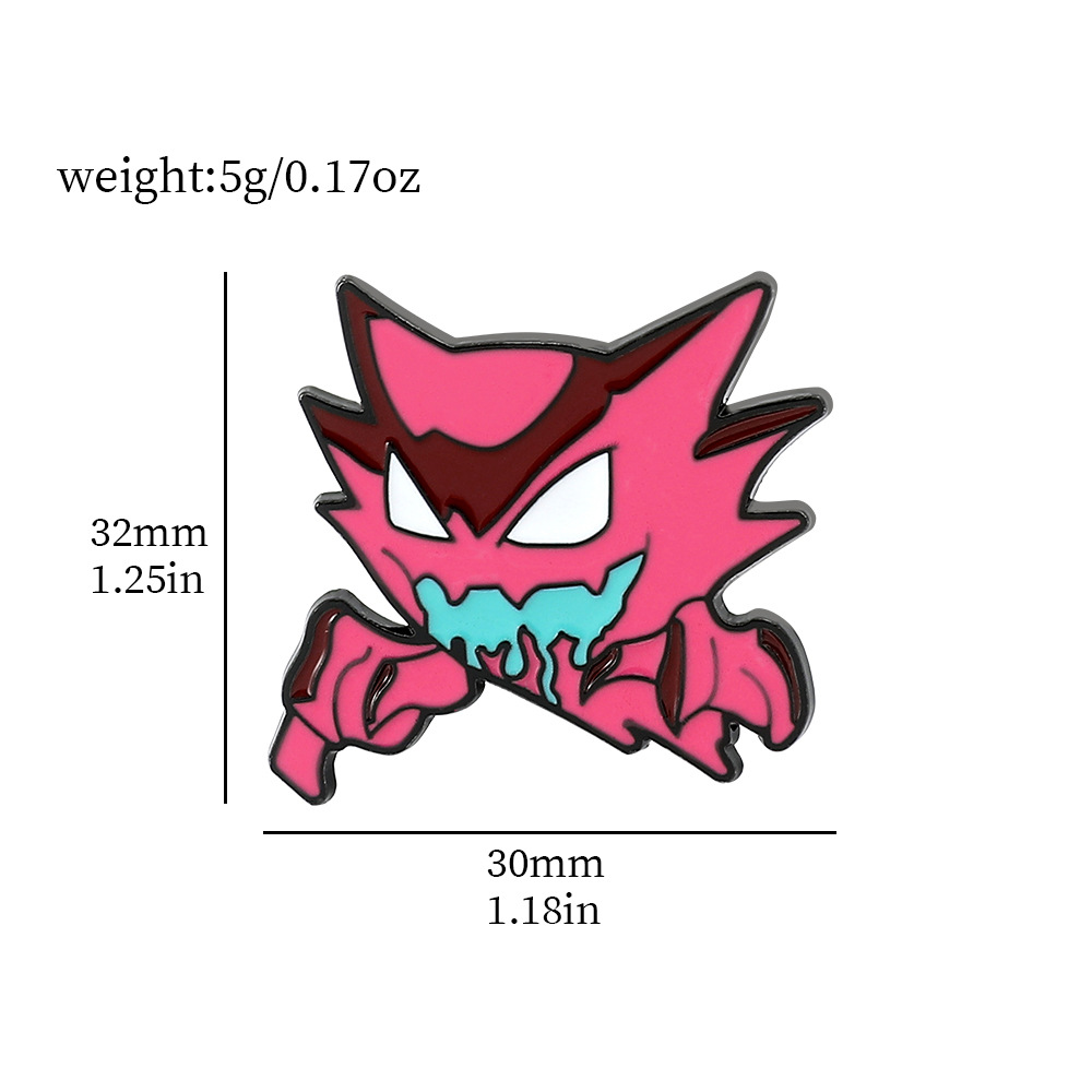 Lindo divertido personalidad creativa magia bebé metal insignia Bao Ke menggeng fantasma veneno monstruo broche accesorios de moda