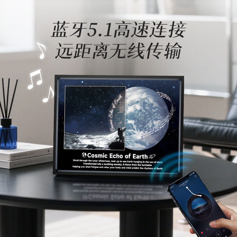 2025现代简约灯光画客餐厅高级感铝合金音乐相框玄关艺术装饰画|undefined