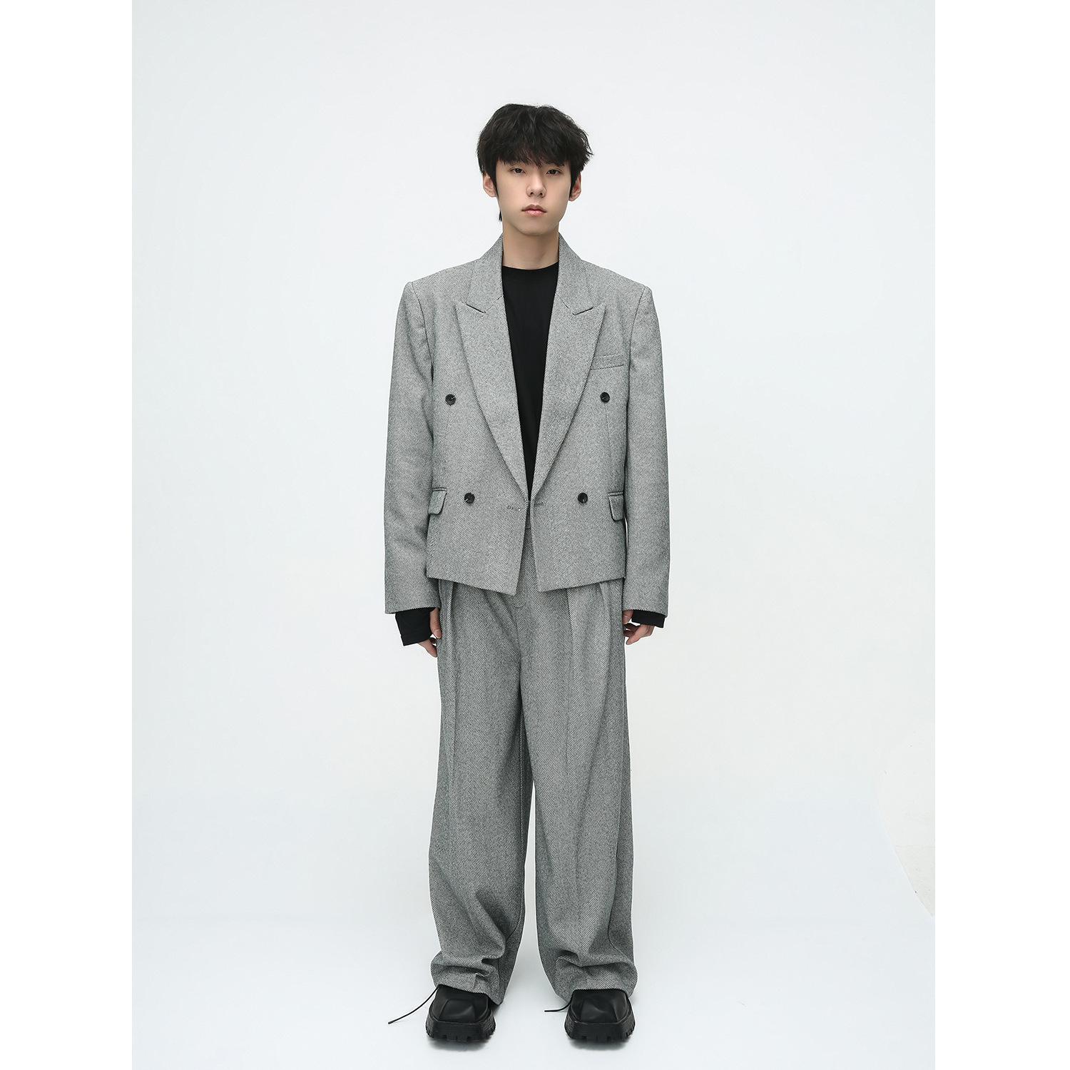 Mtlclothes ropa de los hombres | 2023 otoño nuevo estilo coreano simple luz madura casual hombro pad traje moda