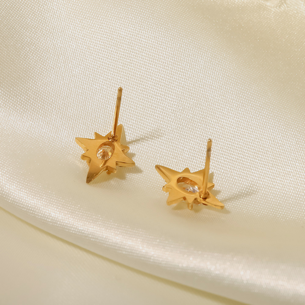 Fashion Star Stainless Steel Necklace Plating Zircon Stainless Steel Necklaces