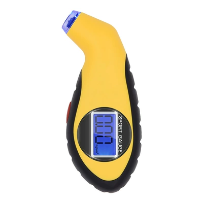 Digital Tire Pressure Gauge, Tire Pressure Detector, High-Precision Electronic Digital Display, Digital Tire Pressure Gauge, Car Tire Pressure Gauge (Air pressure gauge/tire pressure gauge) - gl-0812-yellow-black