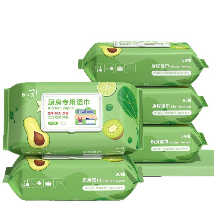 Toallitas de cocina para eliminar la contaminación de aceite, toallitas desechables, toallitas de limpieza de cocina doméstica, toallitas de limpieza de cocina al por mayor