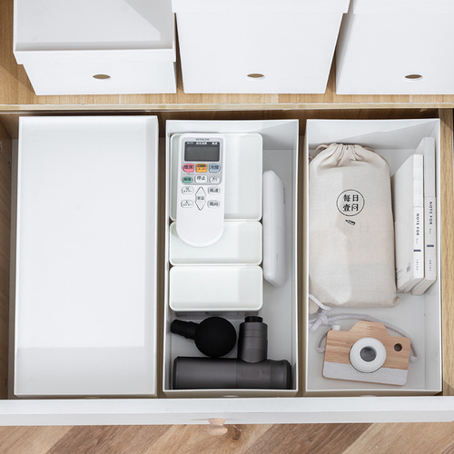 Japanese classic office A4 file storage box home living room balcony cabinet with lid pulley storage box