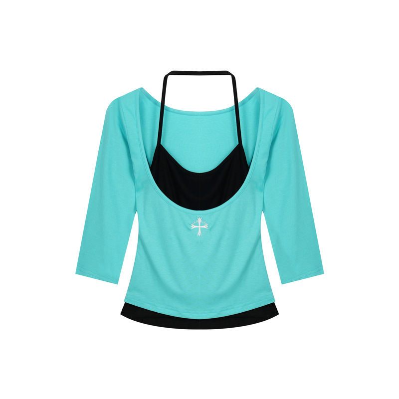 2026 Summer New American Style Design Camisole Short Sleeve T-Shirt for Women, Slim Fit Two-Piece Top for Hot Girls 2026 Summer New American Style Design Camisole Short Sleeve T-Shirt for Women, Slim Fit Two-Piece Top for Hot Girls