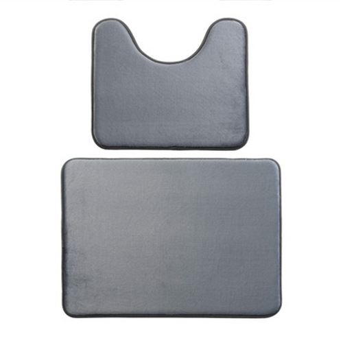 New Style Home Carpet Bathroom Solid Color Toilet Mat Two-piece Set Bathroom Non-slip Mat Set Large Size Floor Mat for Living Room