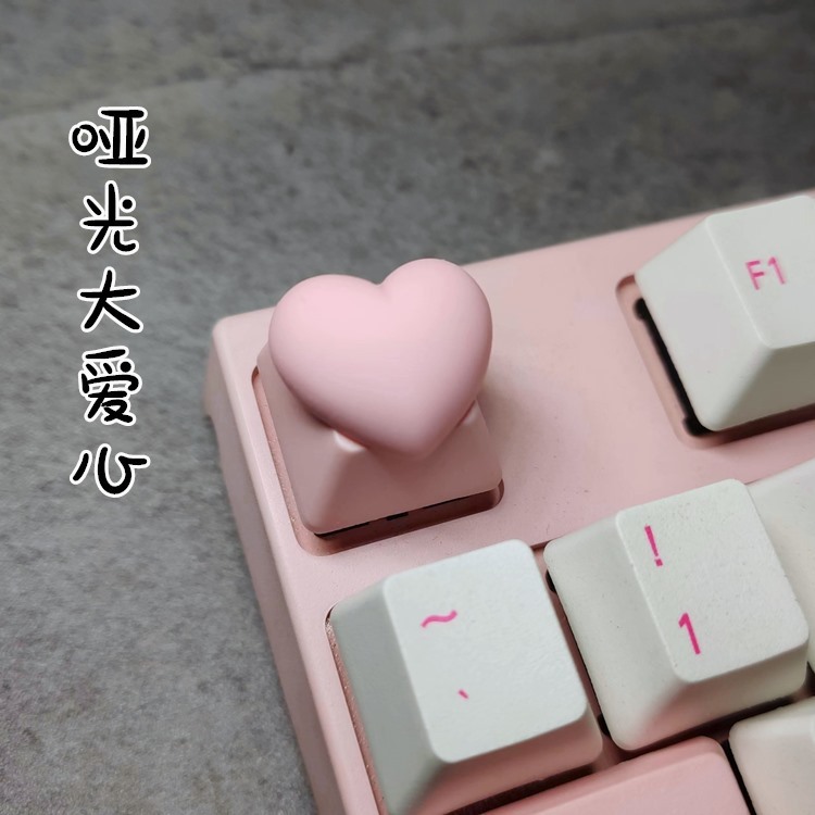 送料無料ピンクかわいい漫画猫の爪バニー立体ラウンドリボン美少女低軸キーキャップメカニカルキーボード|undefined