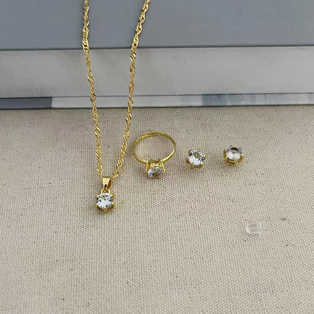 Water Wave Chain Gold Single Row Bracelet suit