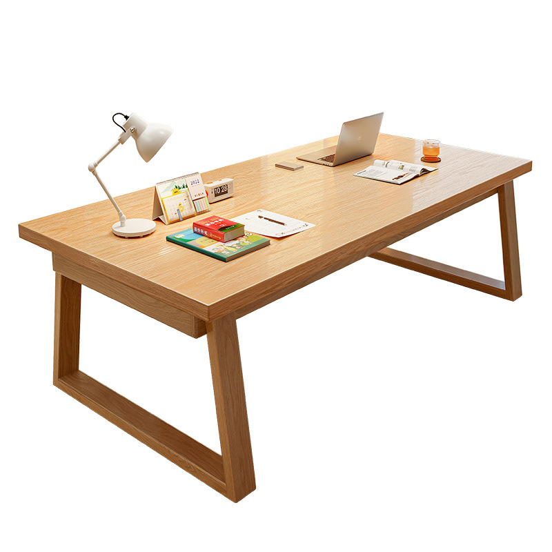 Salón de estar escritorio largo para la sala de estar escritorio de escritorio escritorio de madera maciza escritorio de computadora para estudiar doble mesa larga