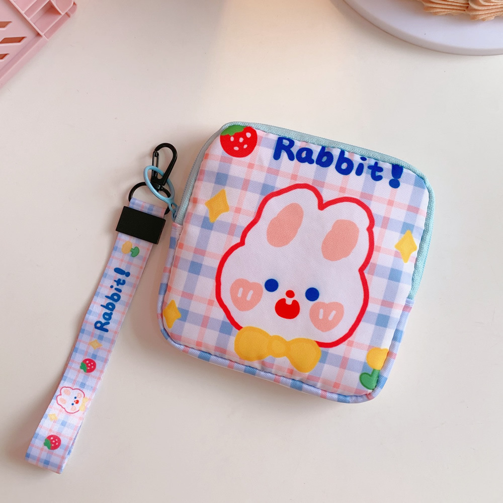 Internet celebridad bolsa de cosméticos bolsa tía femenina portátil multifuncional servilleta sanitaria bolsa de almacenamiento mensual de color caramelo simple embrague