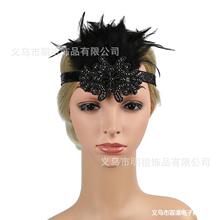 1920s Flapper girl ����Ɍ��^���W��ӡ�ڰ�����ë�l���~ǰ�l�