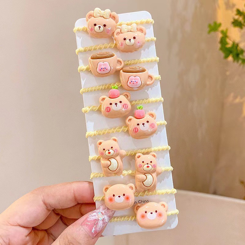 Rubber band coffee bear 20-piece zipper pocket