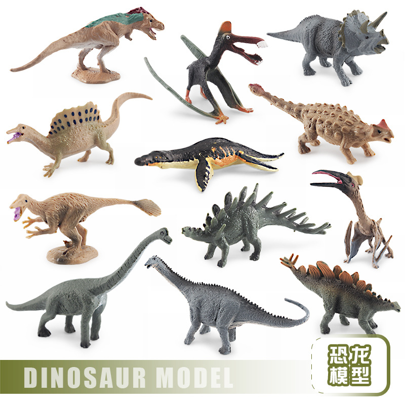 Simulación transfronteriza mini serie de dinosaurios Tyrannosaurus espada dragón xunraptor pterosaurus trípode dragón hoz dragón modelo adornos