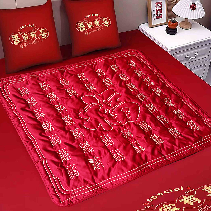Mujeres de boda almohadilla de boda almohadilla de boda almohadilla de boda almohadilla de bordado de 100 fu para aumentar el cojín de la habitación de la boda edredón